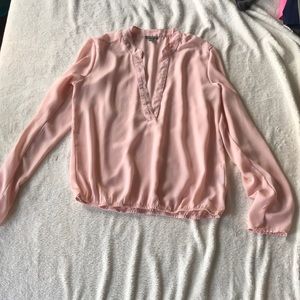 Pink v blouse
